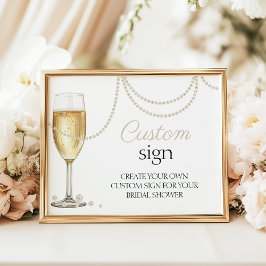 Anpassningsbar Signalpärlor - möhippa för åklagarm Poster