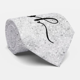 Anpassningsbar Silver Glitter Sparkles Neck Tie Slips