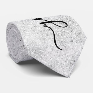 Anpassningsbar Silver Glitter Sparkles Neck Tie Slips