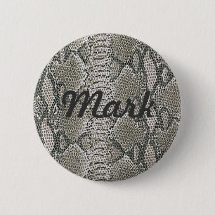 Anpassningsbar Silver Snake Skin-knapp Knapp