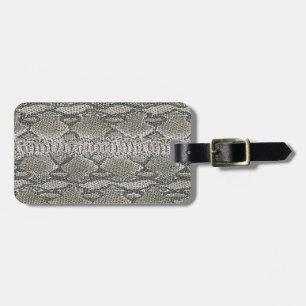 Anpassningsbar Silver Snake Skin Luggage Tag Bagagebricka