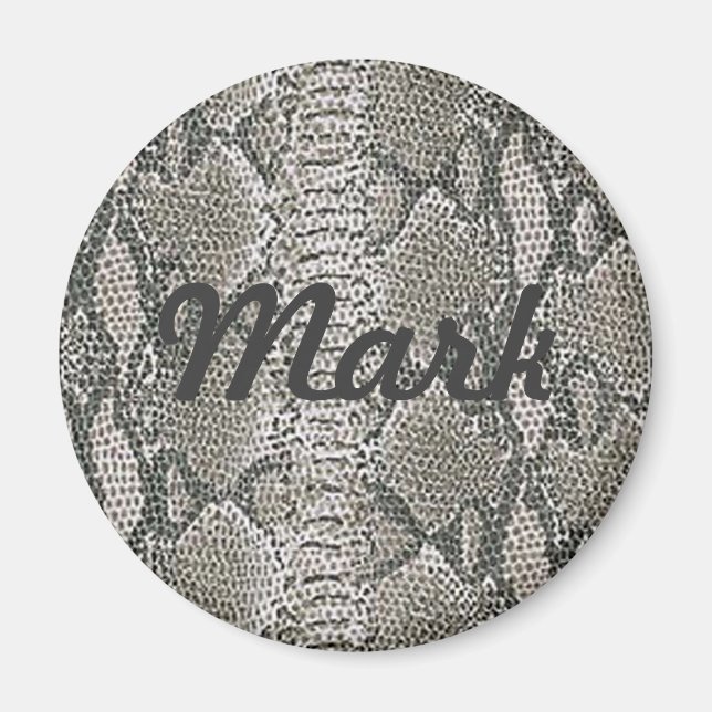 Anpassningsbar Silver Snake Skin Magnet (Framsidan)