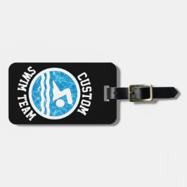 Anpassningsbar Simma Team Namn eller annan textsim Bagagebricka