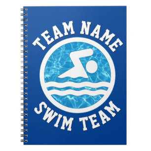 Anpassningsbar Simma Team Namn Swimming & Diving S Anteckningsbok