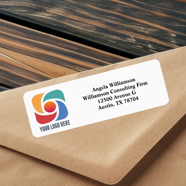 Anpassningsbar Simple Business Logotyp Company Ret Returadress Etikett (Skapare uppladdad)
