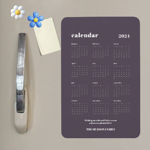 Anpassningsbar SImple Chic 2024 Graphite Lila Cale Magnet