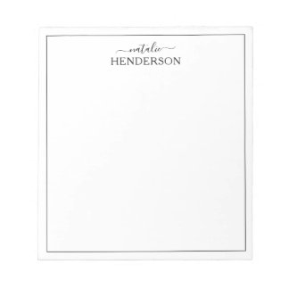 Anpassningsbar Simple Namn Anteckningsblock