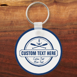 Anpassningsbar Sjö, Beach House & Boat Nautical An Nyckelring