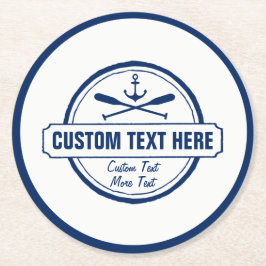 Anpassningsbar Sjö, Beach House & Boat Nautical An Underlägg Papper Rund
