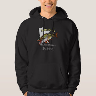 Anpassningsbar Sjö/Date Minnesota Muskie Open Mörk Hoodie