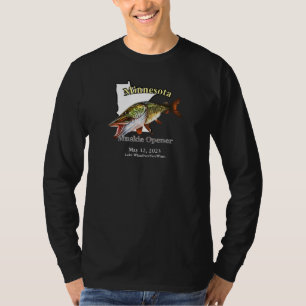 Anpassningsbar Sjö/Date Minnesota Muskie Open Mörk T Shirt