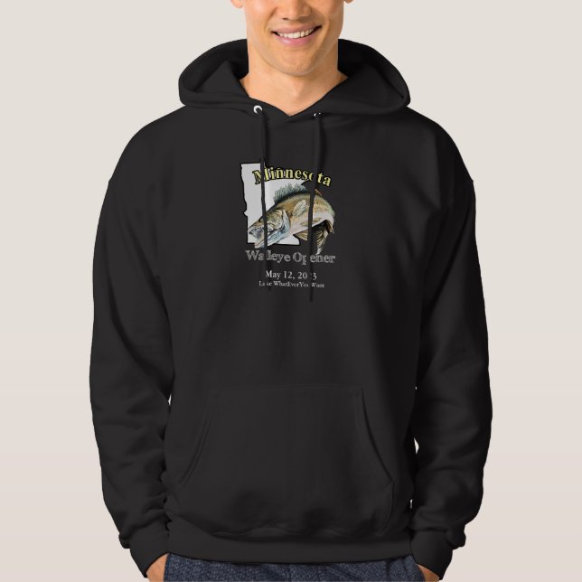 Anpassningsbar Sjö/Date Minnesota Walleye-öppnare Hoodie (Framsida)