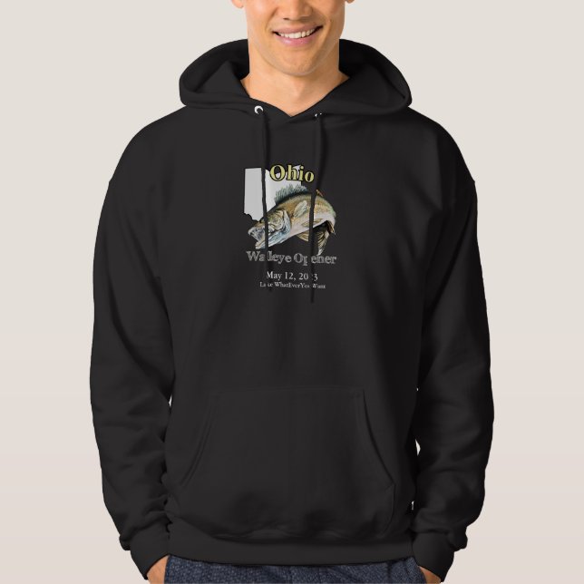 Anpassningsbar Sjö/Date Ohio Walleye-öppnare Hoodie (Framsida)