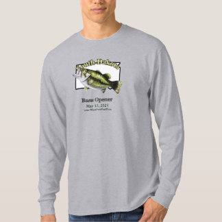Anpassningsbar Sjö/Date South Dakota Bass Open Lig T Shirt