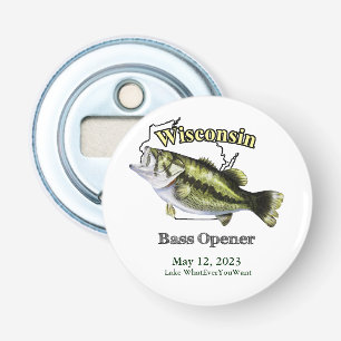 Anpassningsbar Sjö/Date Wisconsin Bass-öppnare Flasköppnare