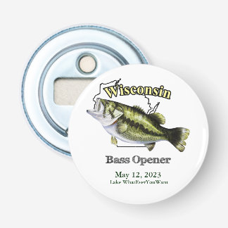 Anpassningsbar Sjö/Date Wisconsin Bass-öppnare Flasköppnare
