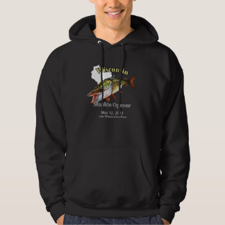 Anpassningsbar Sjö/Date Wisconsin Muskie Open Mörk Hoodie