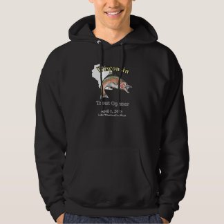 Anpassningsbar Sjö/Date Wisconsin Trout-öppnare Mö Hoodie