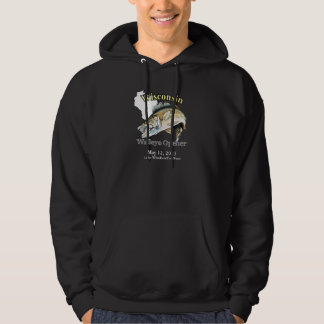 Anpassningsbar Sjö/Date Wisconsin Walleye-öppnare Hoodie