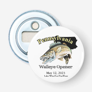 Anpassningsbar Sjö/Datum Pennsylvania Walleye-öppn Flasköppnare