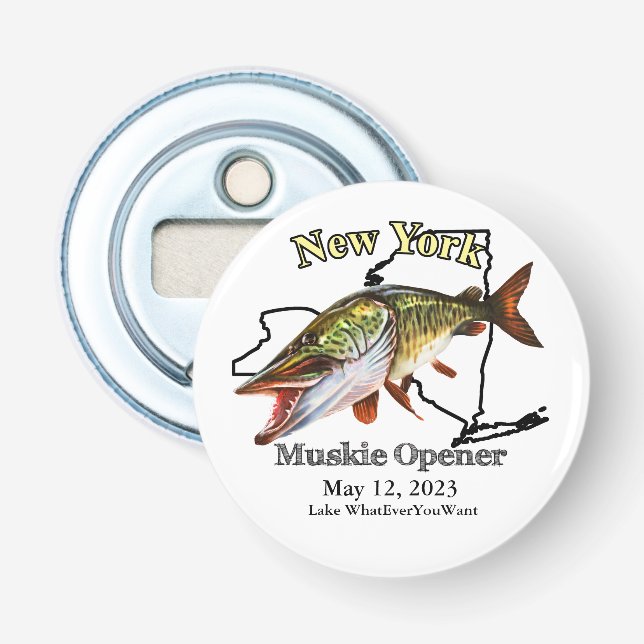 Anpassningsbar Sjö/New York Muskie-öppnare Flasköppnare (Framsidan)