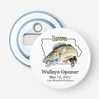 Anpassningsbar Sjö och Date Iowa Walleye-öppnare Flasköppnare