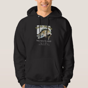 Anpassningsbar Sjö och Date North Dakota Walleye-ö Hoodie