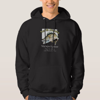 Anpassningsbar Sjö och Date North Dakota Walleye-ö Hoodie