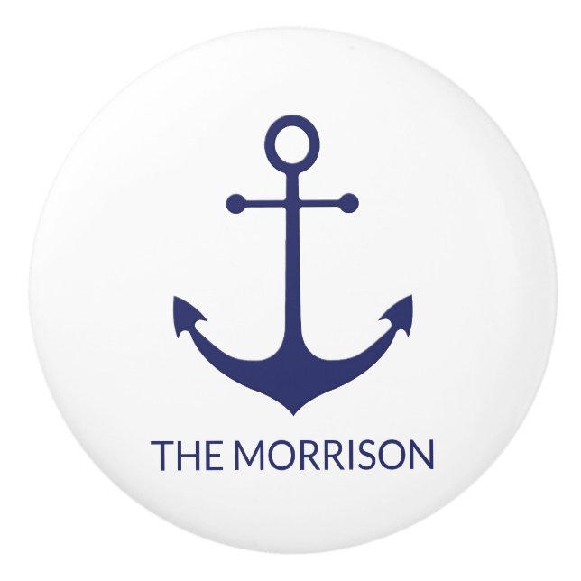 Anpassningsbar Sjöfartsankarpunkt i namn - marinbl Knopp (Framsidan)