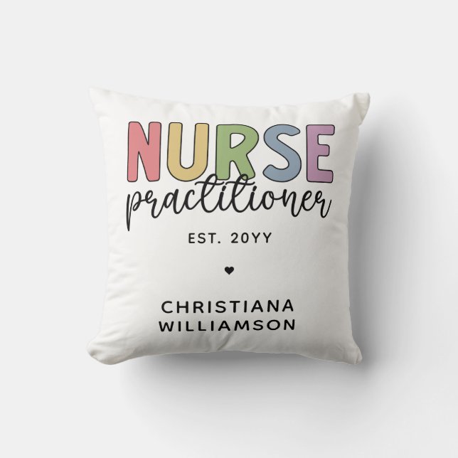 Anpassningsbar Sjuksköterska NP Nurse Studenten Kudde (Framsida)