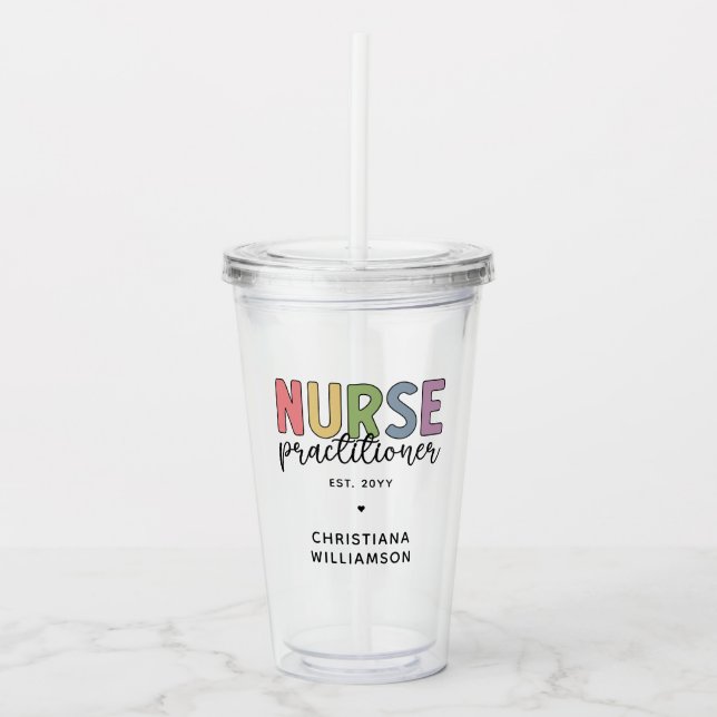 Anpassningsbar Sjuksköterska NP Nurse Studenten Take Away Mugg (Framsida)