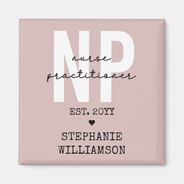 Anpassningsbar Sjuksköterska NP Studenten Gift Magnet (Framsidan)