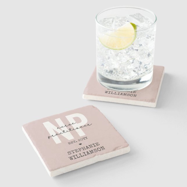 Anpassningsbar Sjuksköterska NP Studenten Gift Stenunderlägg (Sidan)