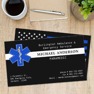 Anpassningsbar Sjukvårdare EMS Akut Technician Log Visitkort