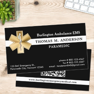 Anpassningsbar Sjukvårdare EMS EMT Ambulance Medic Visitkort