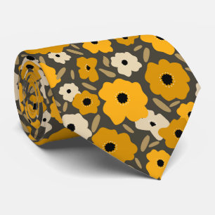 Anpassningsbar skandinavisk doodle-blomma slips
