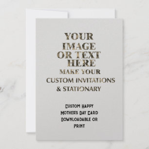 Anpassningsbar Skapa Personlig Mors dag Card Mamma Inbjudningar