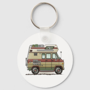 Anpassningsbar Skåpbil Campare RV Keychain Nyckelring
