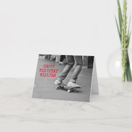 Anpassningsbar Skateboard-födelsedag eller tackkor Tack Kort