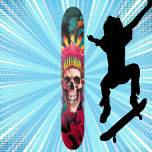 Anpassningsbar Skateboard Graffiti Native American<br><div class="desc">Skatter handlar bara om att ha roligt,  och det finns något för alla i vår skateboard. En fantastisk skateboard garanterade ett leende! . . Ha roligt med Graffiti inative American skalle,  skrida på gatorna och i skatepark,  eller marschera.</div>