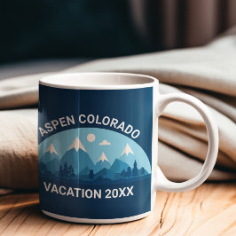 Anpassningsbar Ski Town Colorado City Mountain Kaffemugg