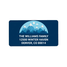Anpassningsbar Ski Town Colorado Mountain Returadr Adressetikett