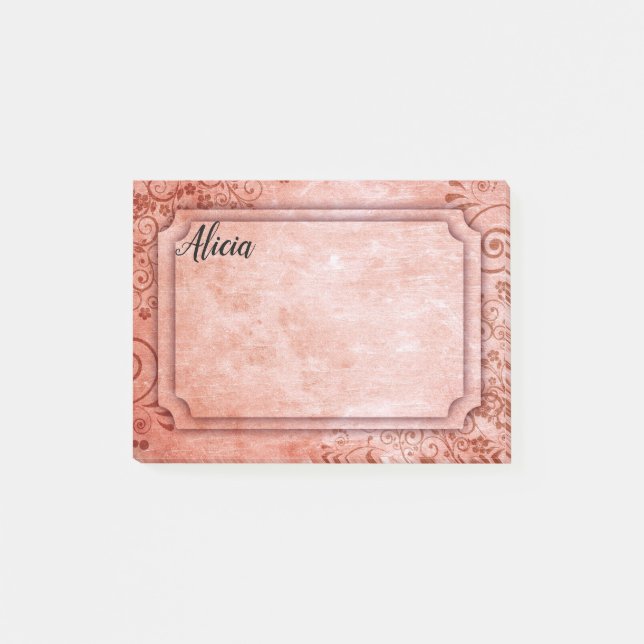 anpassningsbar skicka anteckningen vintage stil post-it block (Framsida)