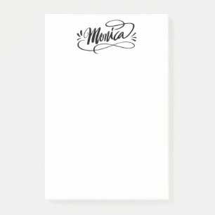 Anpassningsbar skicka noterna till namn Monica Post-it Block