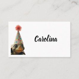 Anpassningsbar sköldpadda med party hat ställe placeringskort