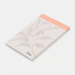 Anpassningsbar-skript Sweet rosa gräns Modern Girl Post-it Block