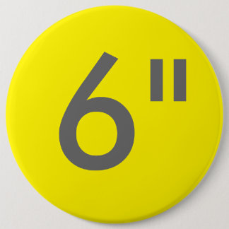 Anpassningsbar Skriv ut 6-tums tom gul rundknapp Knapp