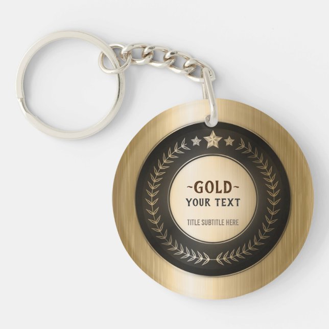 ANPASSNINGSBAR SKRIV UT DIY MEDAL Guld #1 LÄGG TIL (Framsidan)