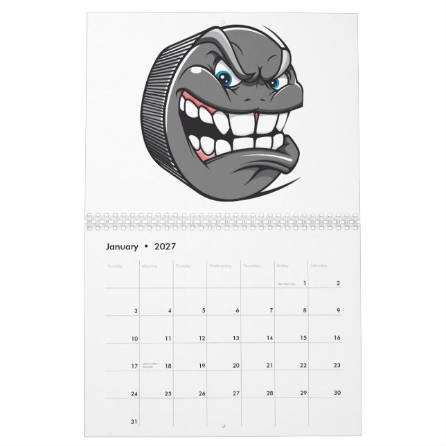 Anpassningsbar skrivev ut hockeykalendern 2015 kalender (Jan 2027)