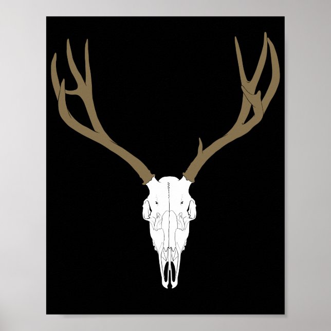 Anpassningsbar skull av muldjurhjort poster (Framsidan)